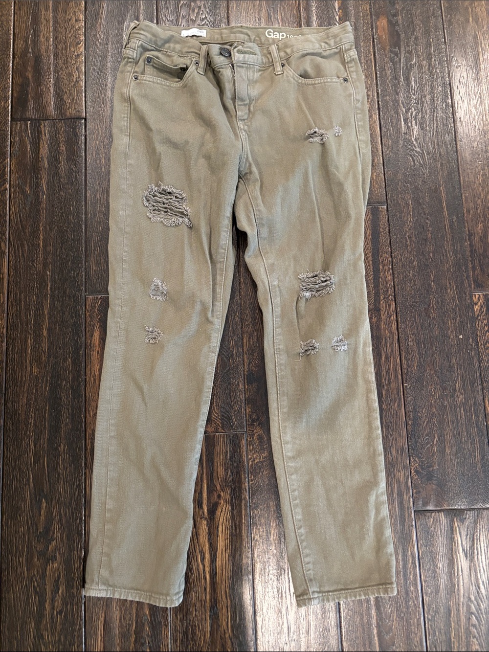 Gap 1969 Distressed Olive Women’s Jeans